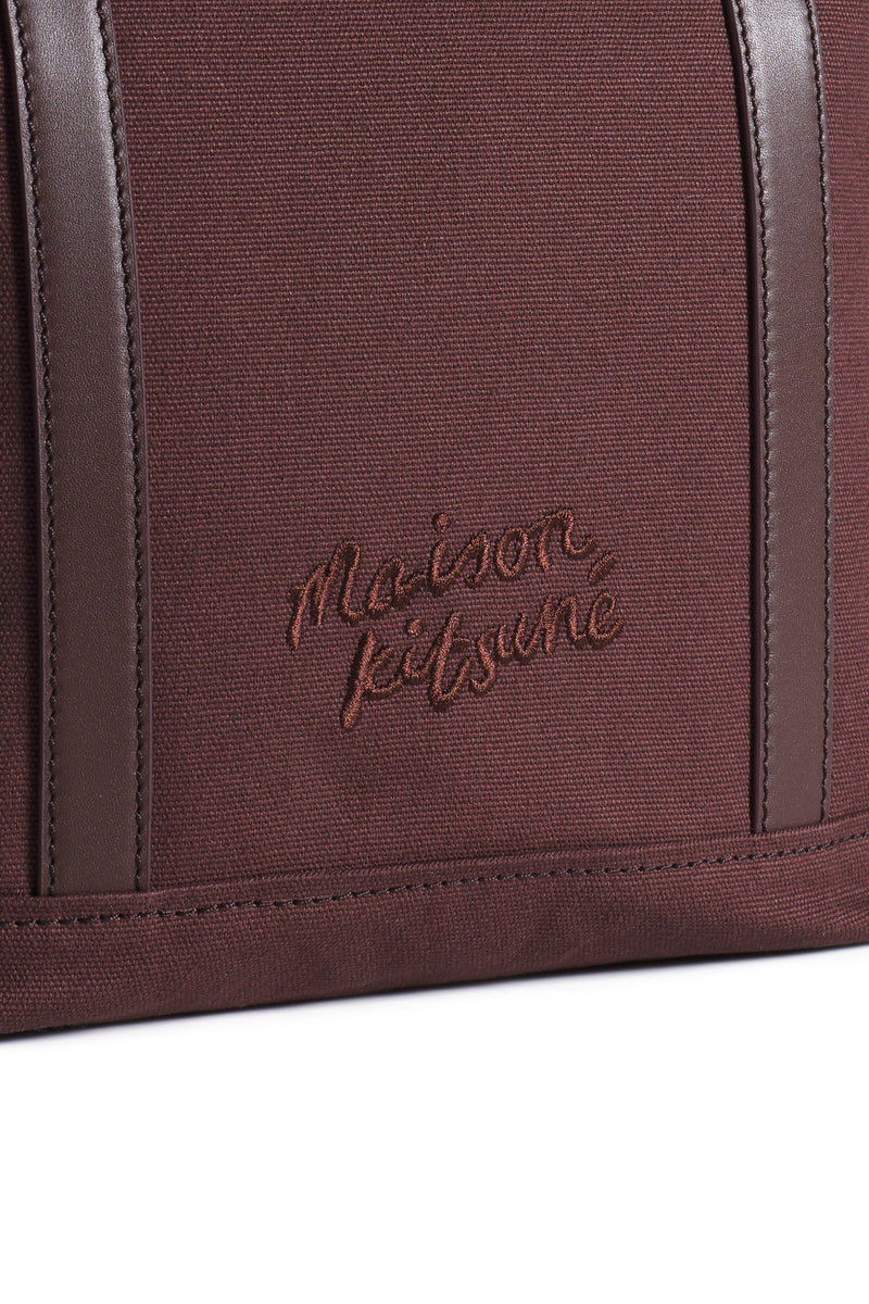 Brown Stone Leather Fox Head Small Tote
