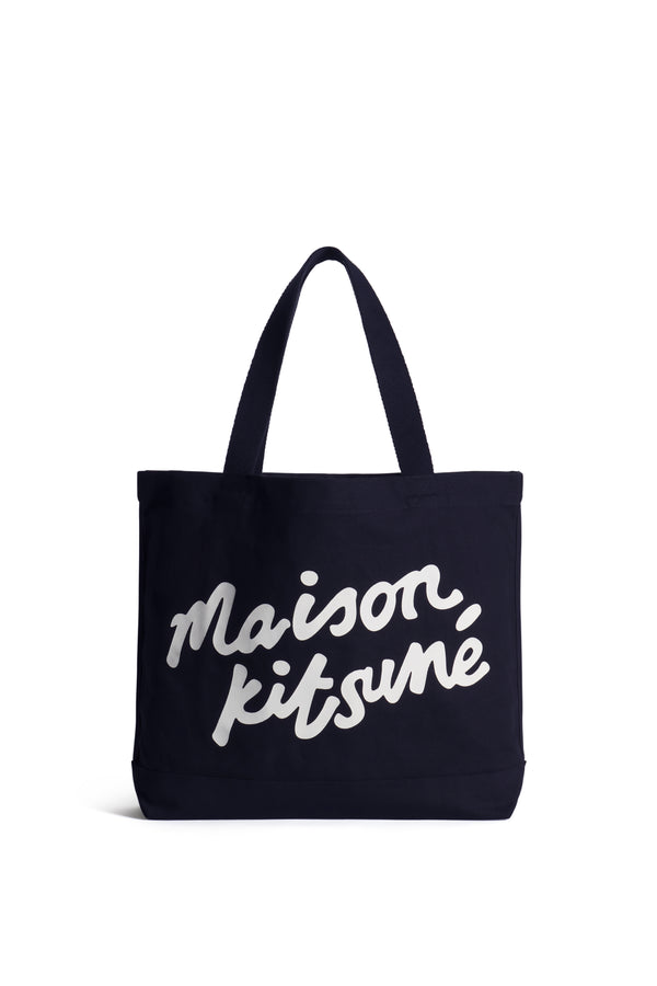 Navy Maison Kitsune Handwriting Tote