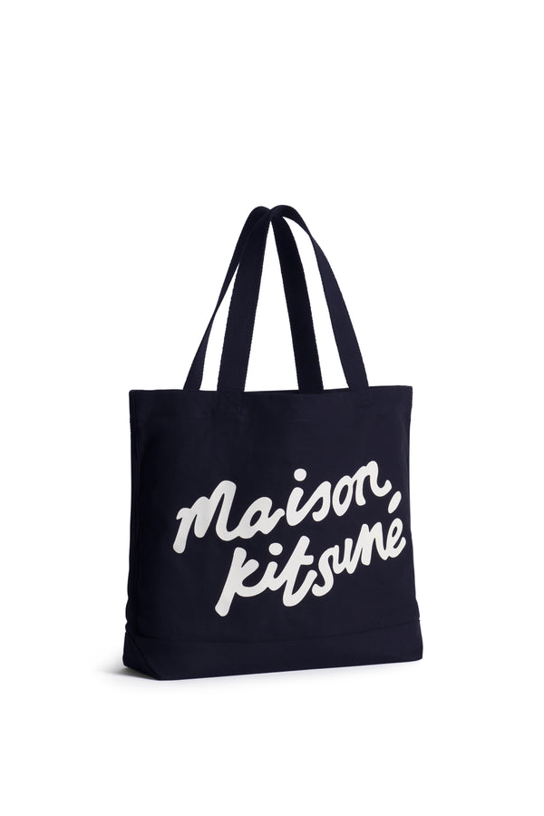 Navy Maison Kitsune Handwriting Tote