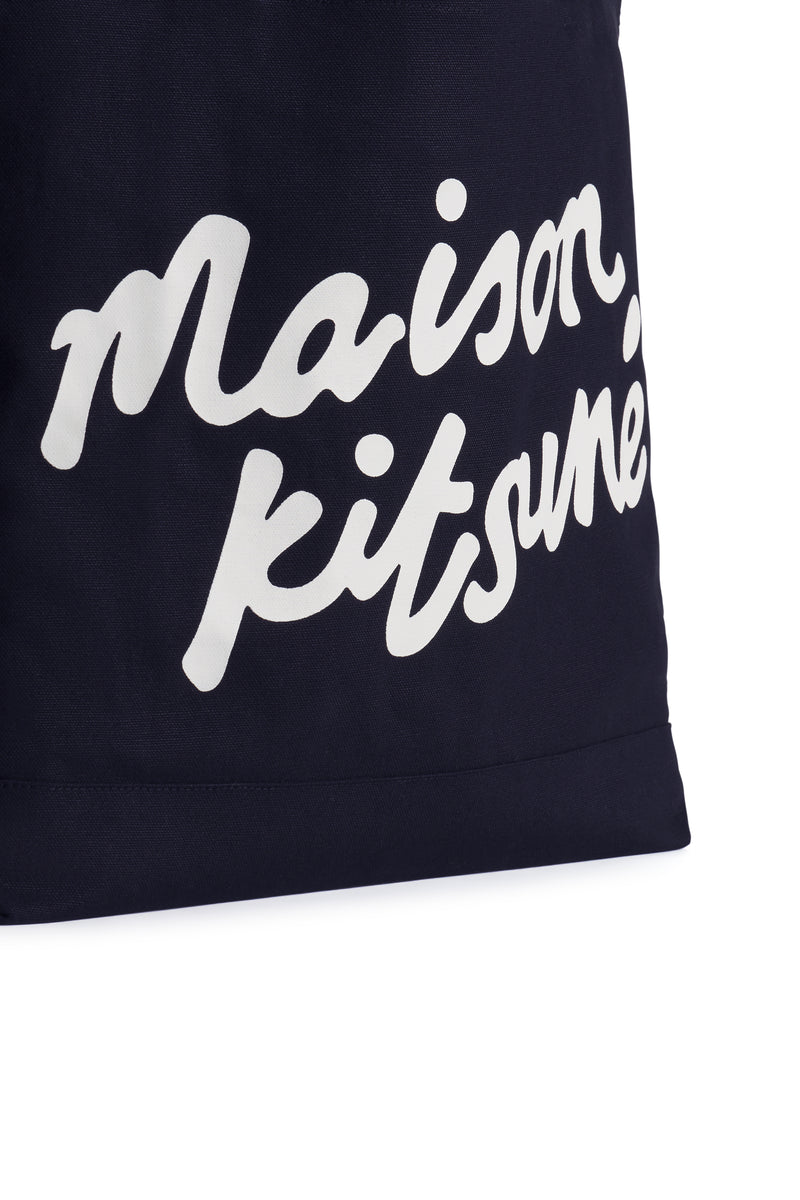 Navy Maison Kitsune Handwriting Tote