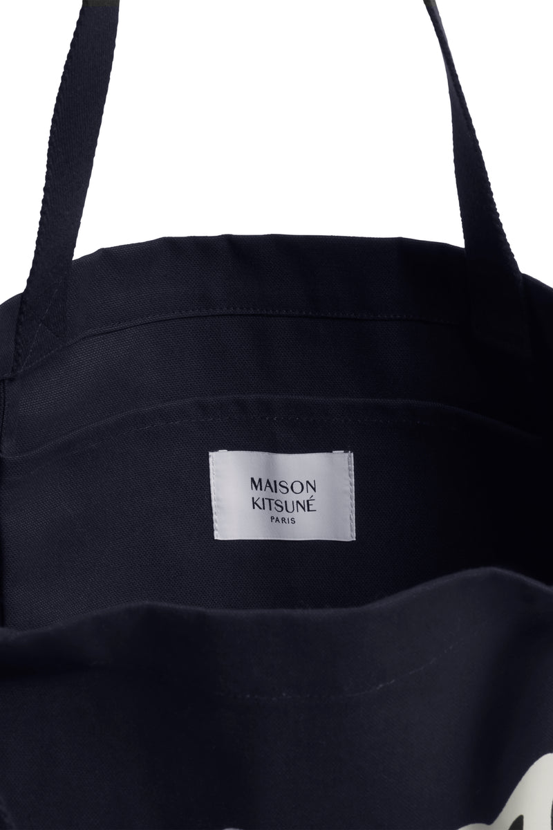 Navy Maison Kitsune Handwriting Tote
