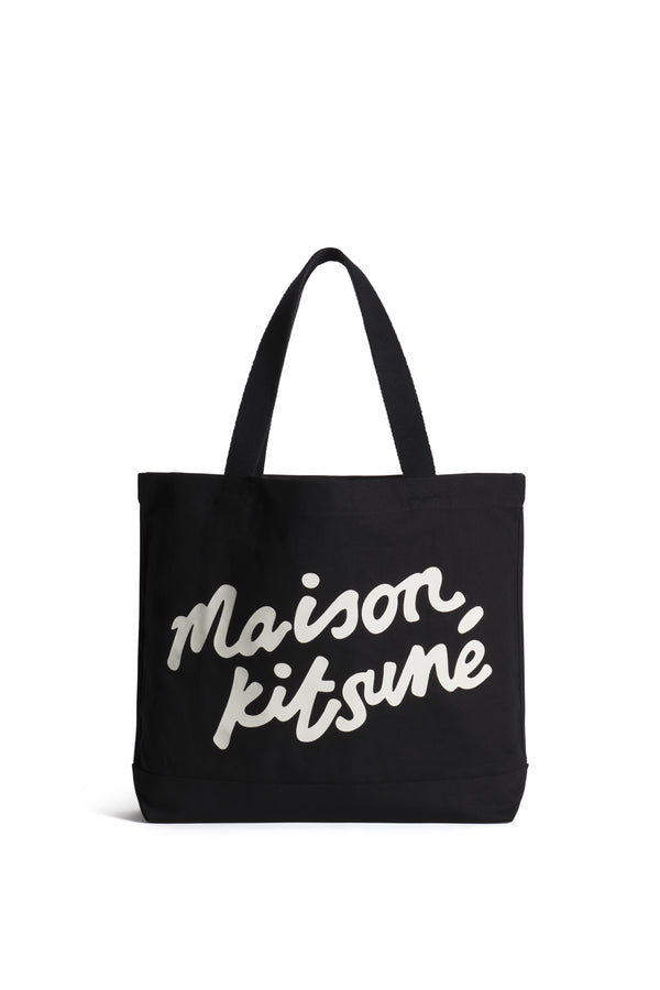 Black Maison Kitsune Handwriting Tote