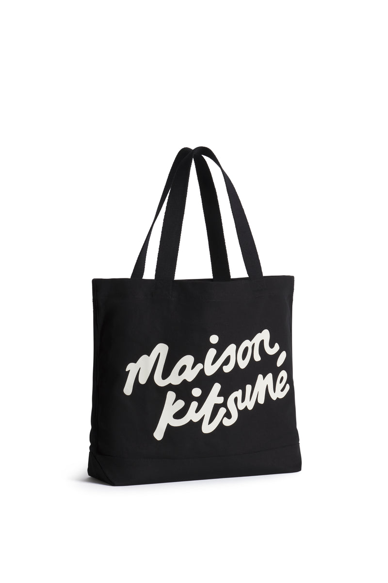 Black Maison Kitsune Handwriting Tote