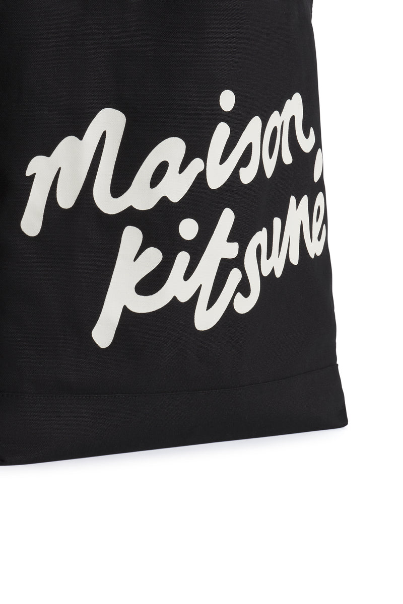 Black Maison Kitsune Handwriting Tote