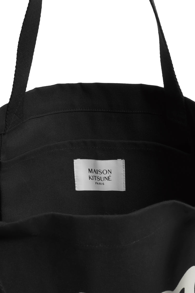 Black Maison Kitsune Handwriting Tote