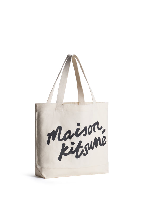 Ecru Maison Kitsune Handwriting Tote