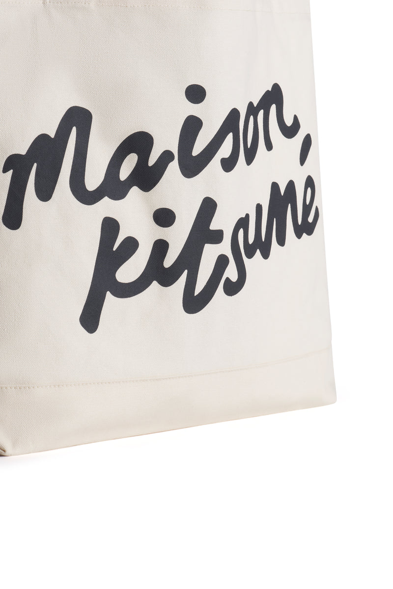 Ecru Maison Kitsune Handwriting Tote