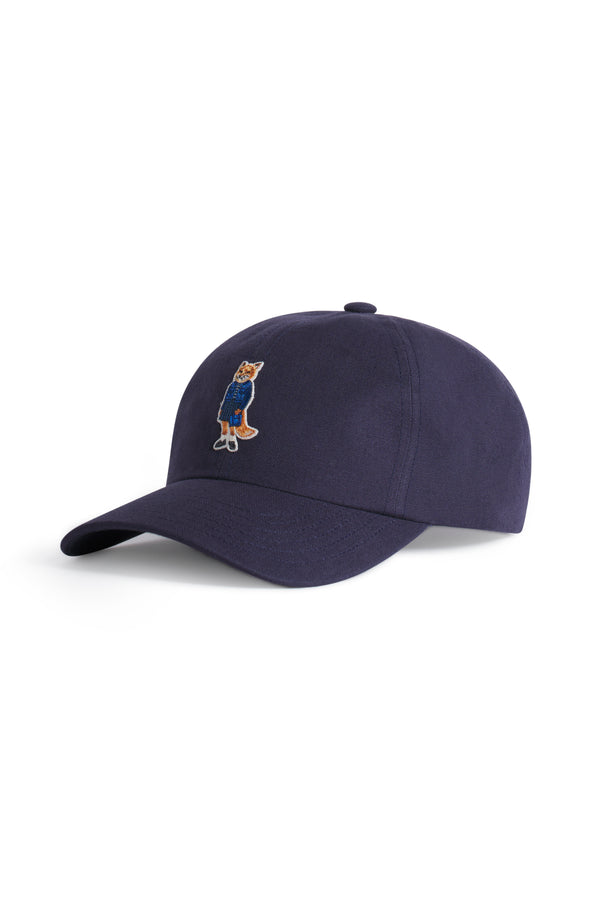 Navy Dressed Fox Cap