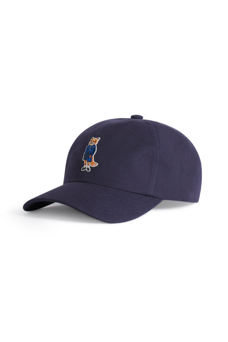 Navy Dressed Fox Cap