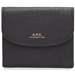 Black Grained Trifold Geneve Wallet