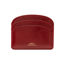 Red Crinkled Demi Lune Cardholder