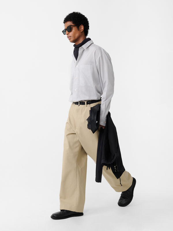 Chalk Stripe Salin Shirt