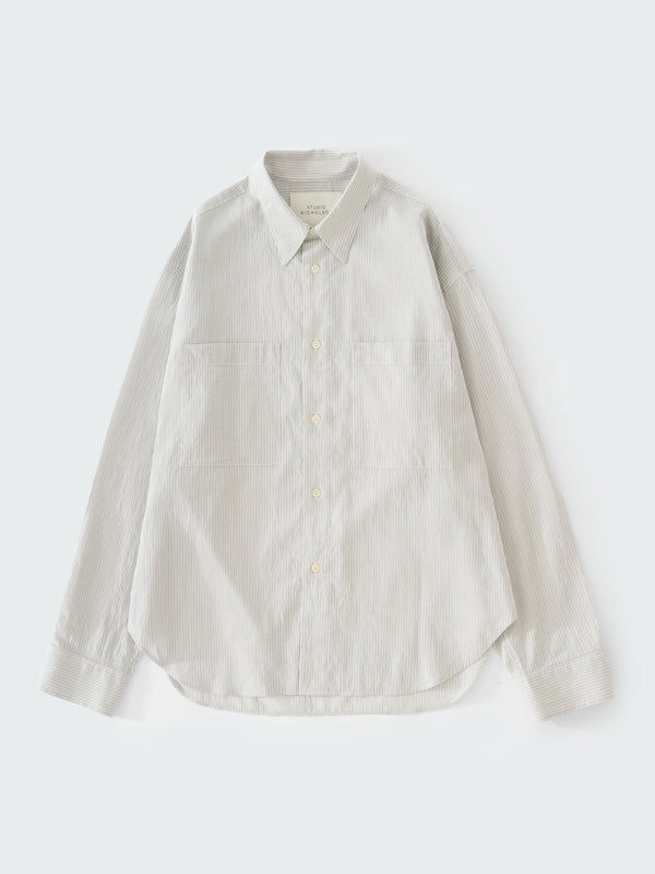 Chalk Stripe Salin Shirt