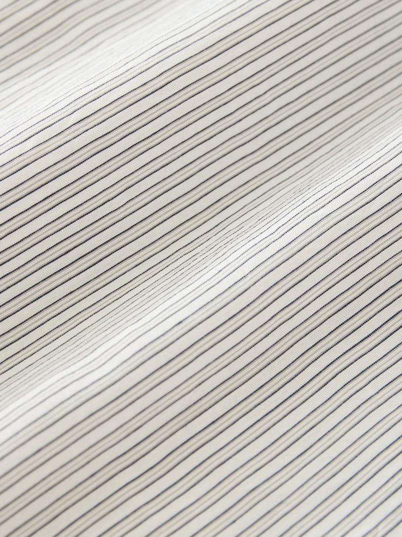 Chalk Stripe Salin Shirt