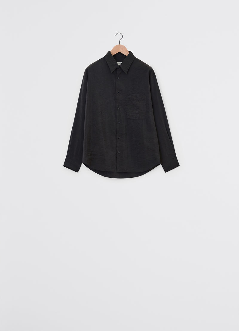 Dark Espresso Dry Silk Relaxed Shirt