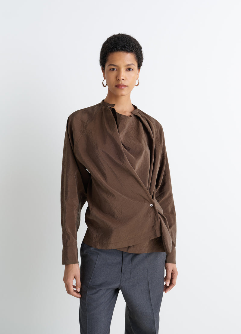 Brunette Dry Silk Twisted Top