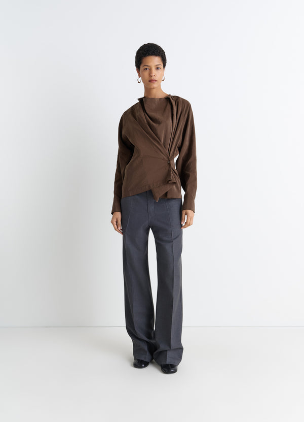 Brunette Dry Silk Twisted Top