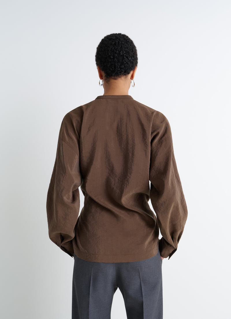 Brunette Dry Silk Twisted Top