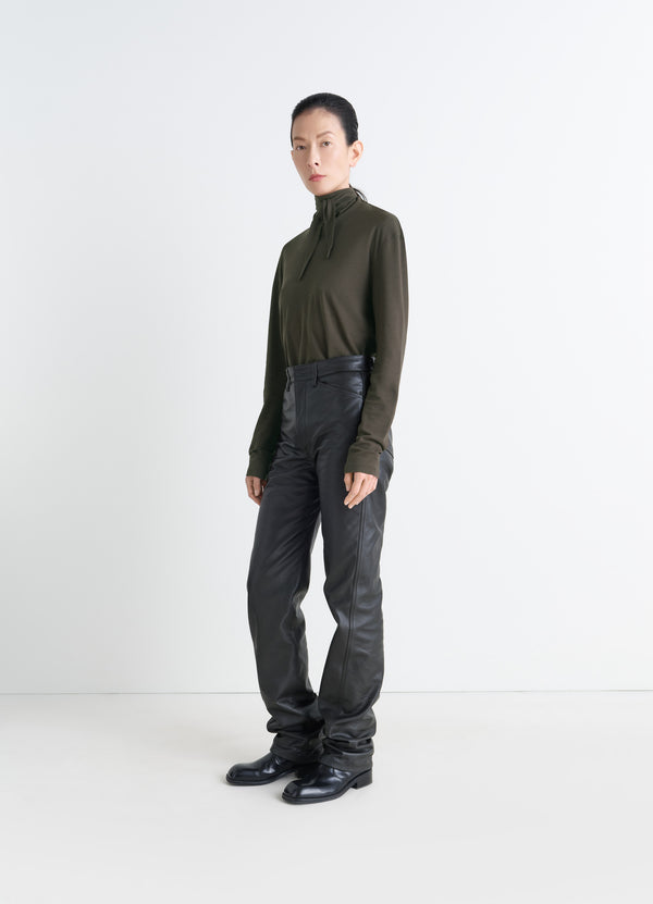 Dark Espresso Long Sleeve Foulard Top