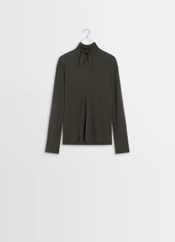 Dark Espresso Long Sleeve Foulard Top