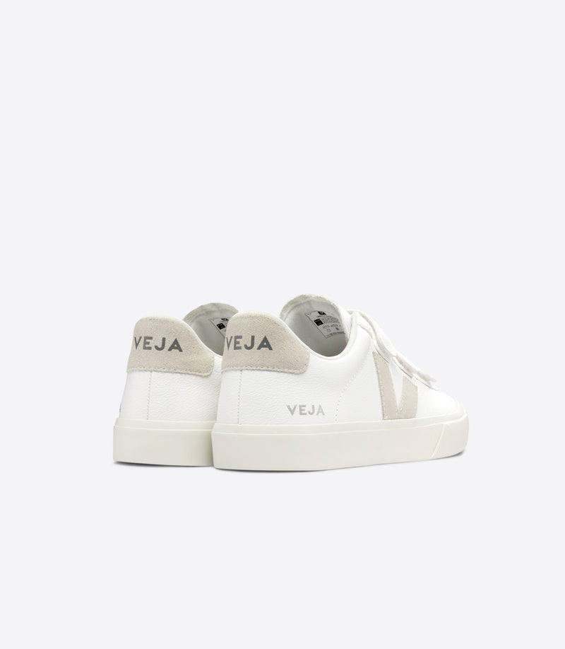 W Recife White Leather Natural Suede Logo