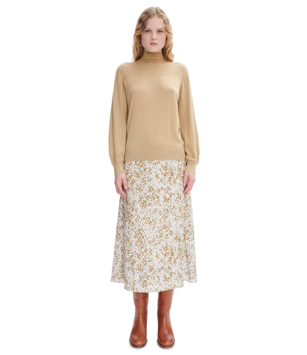 Light Grey Floral Maggie Skirt
