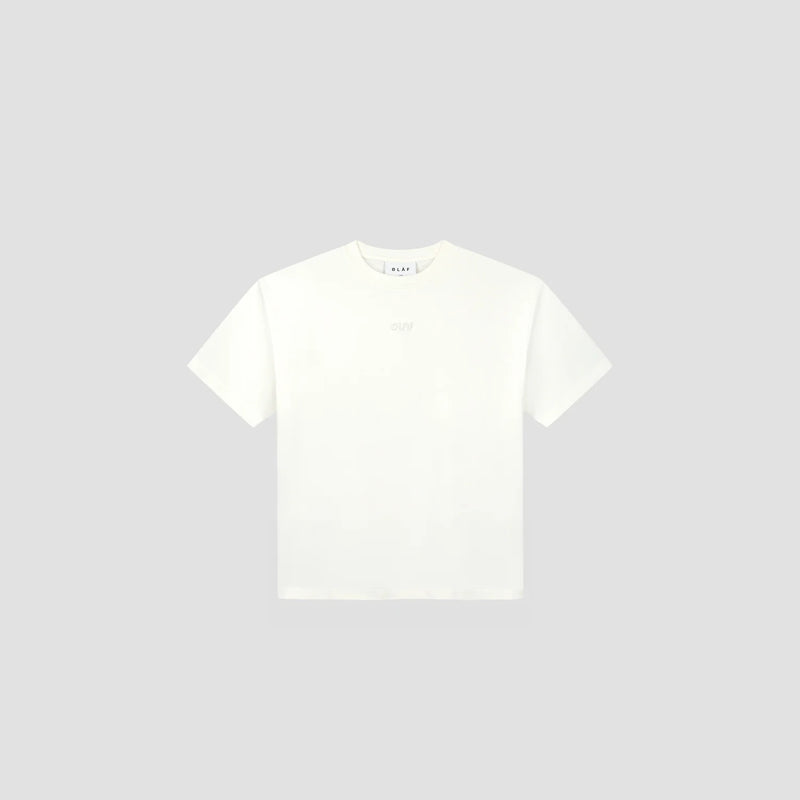 White Boxy Logo Tshirt