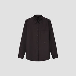 Brown Drapey Utility Shirt