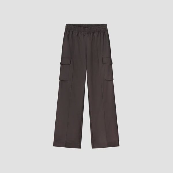 Brown Tailored Cargo Pants