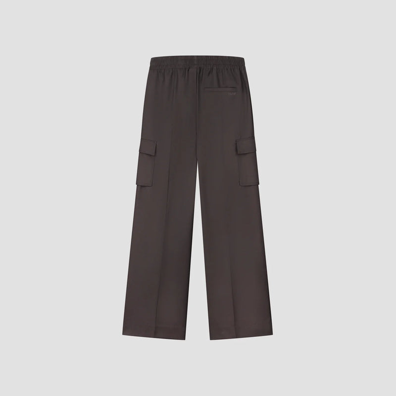 Brown Tailored Cargo Pants