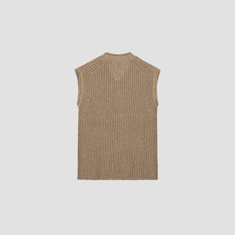 Tan Slub Vest