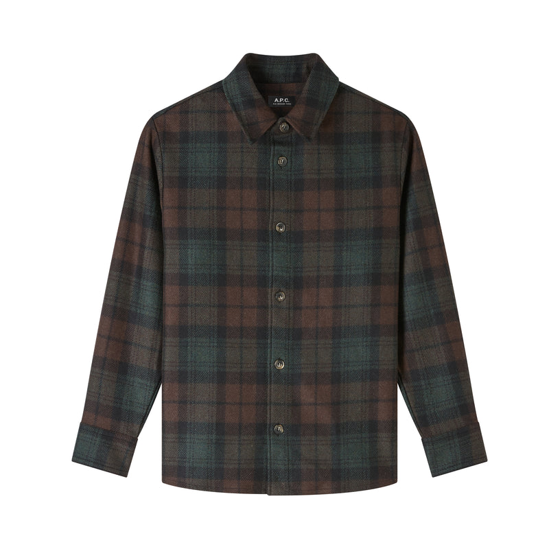 Dark Brown Checked Bobby Shirt