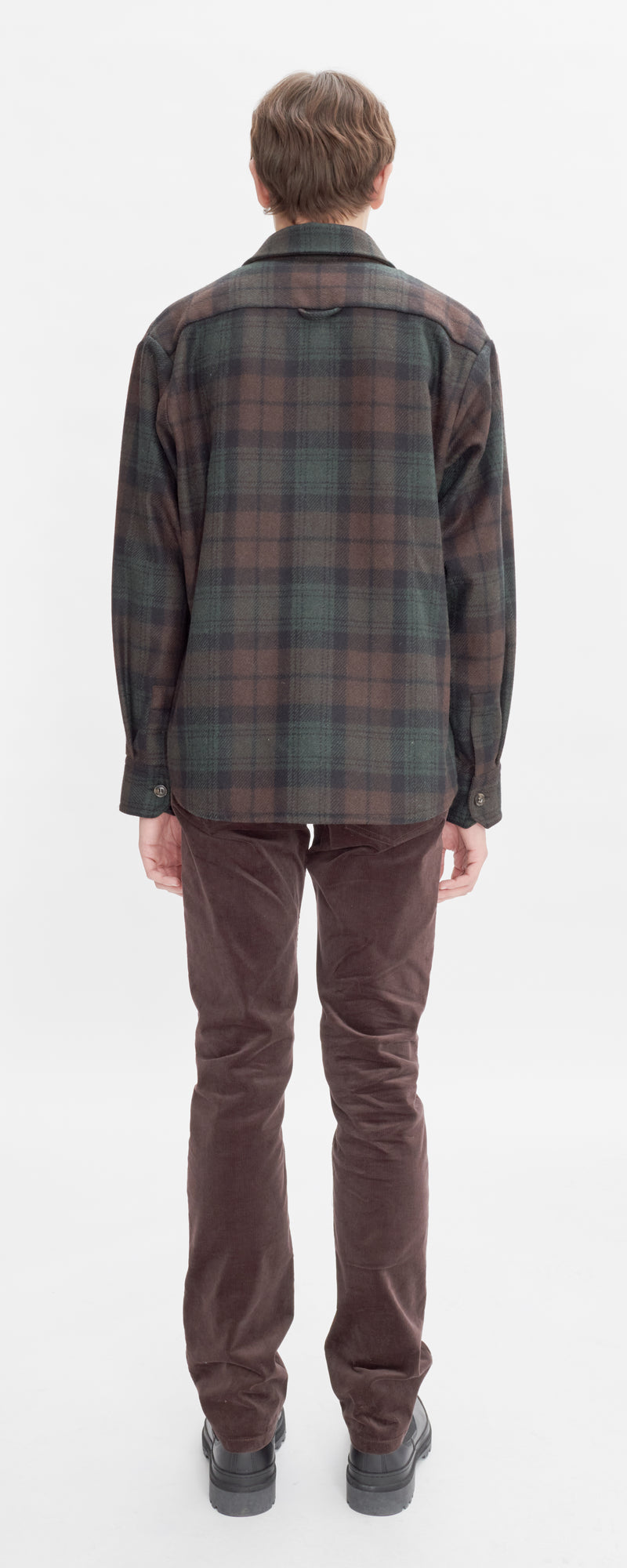 Dark Brown Checked Bobby Shirt