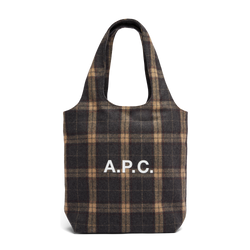 Heather Anthracite Checked Ninon Small Totebag