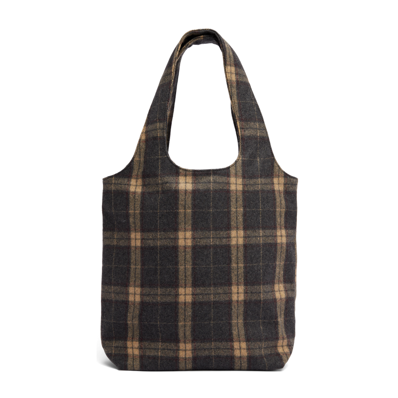 Heather Anthracite Checked Ninon Small Totebag