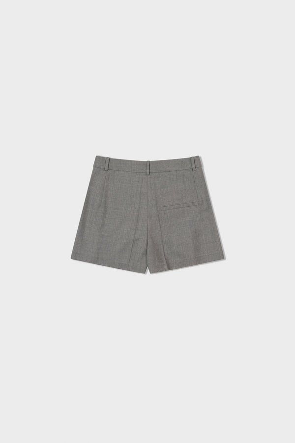 Melange Grey Low Waist Short Trouser