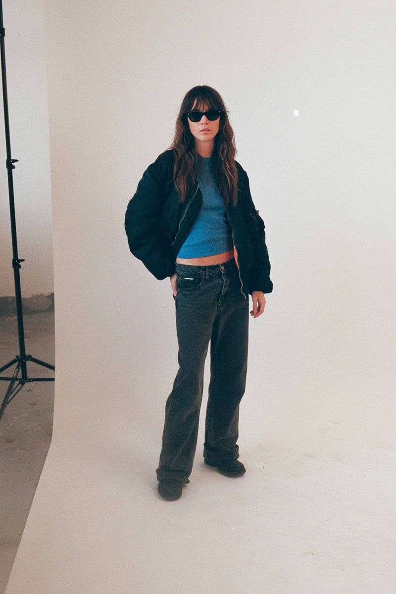 Aki Black - Green Solid Lens