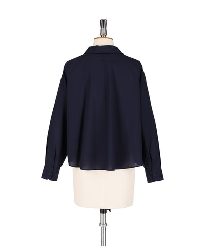 W Navy Dolman Sleeve Work Shirt