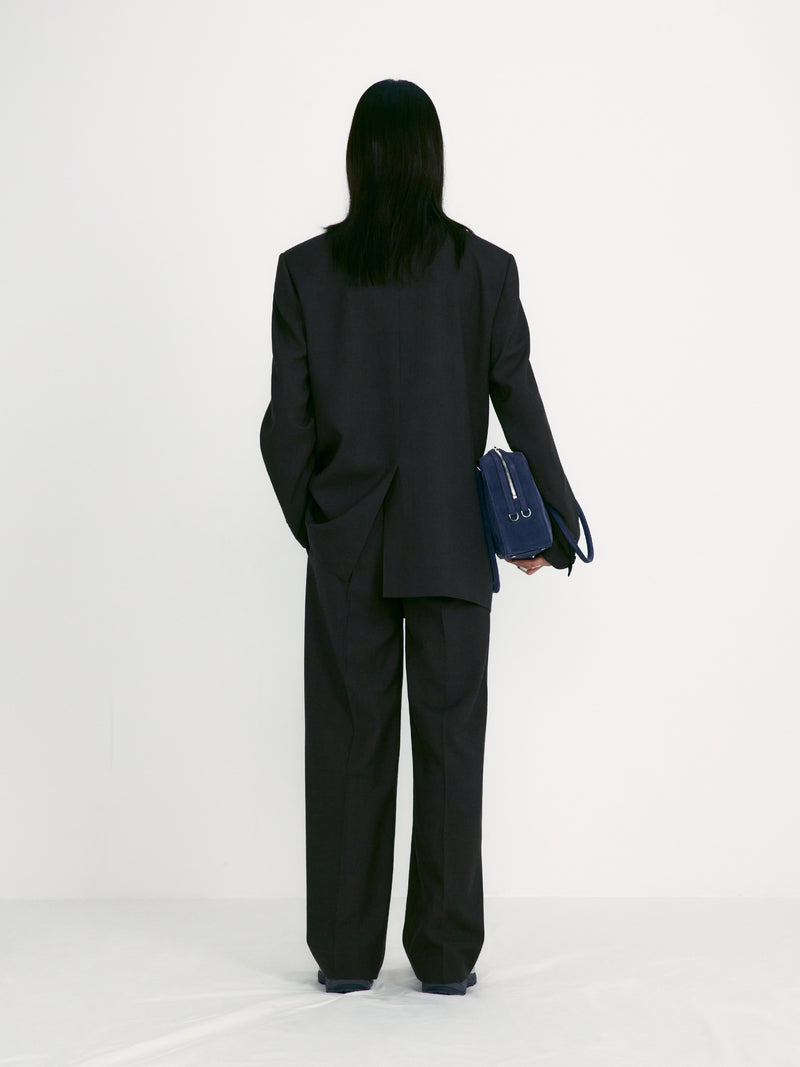 Melange Brown Belted Point Pants