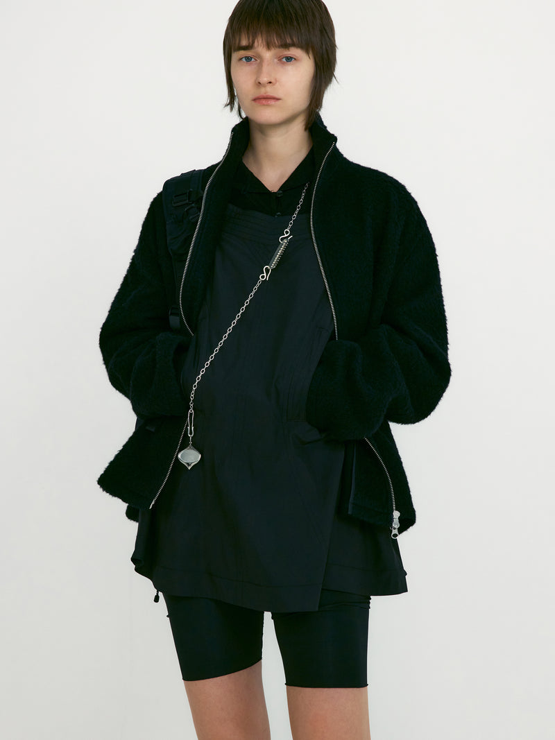 Black Off Shoulder Shirred Blouse Top
