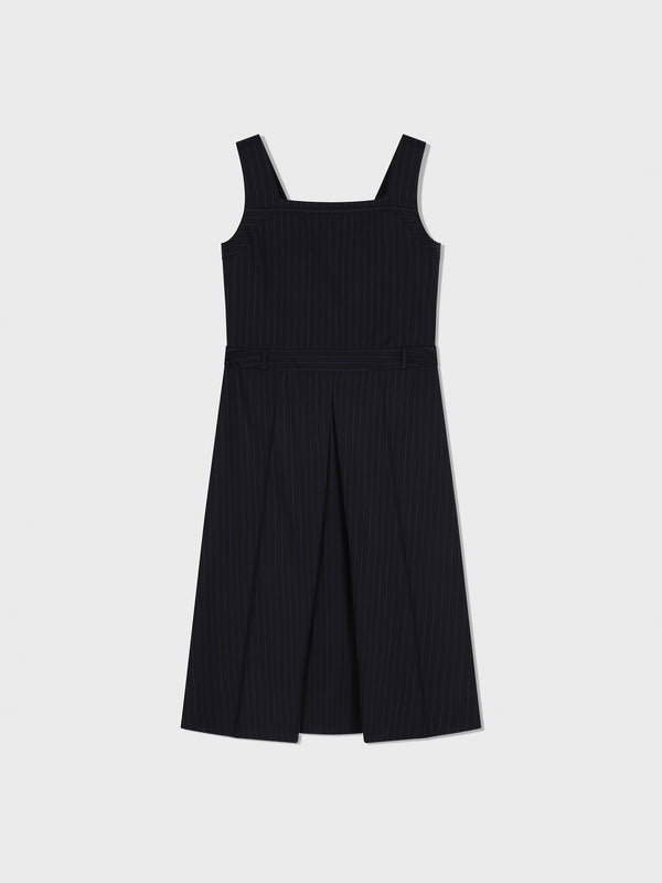 Black Inverted Pleat Dress