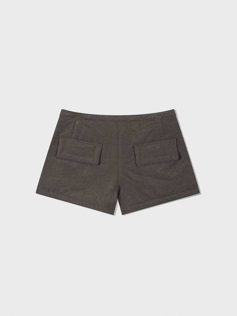 Grey Padded Stitch Mini Pants