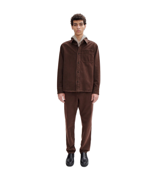 Brown Vittorio Brodée Poitrine Overshirt