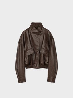 Brown Leather Short Jacket