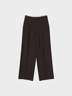 Melange Brown Belted Point Pants