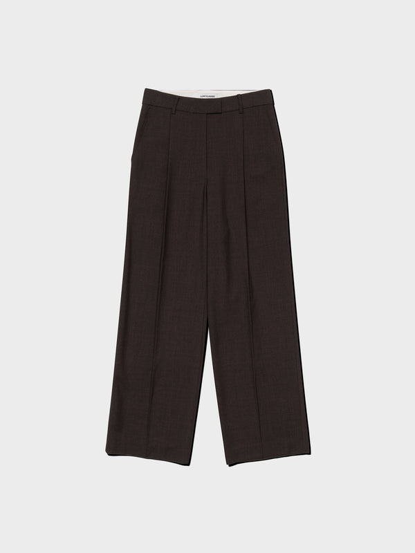 Melange Brown Belted Point Pants