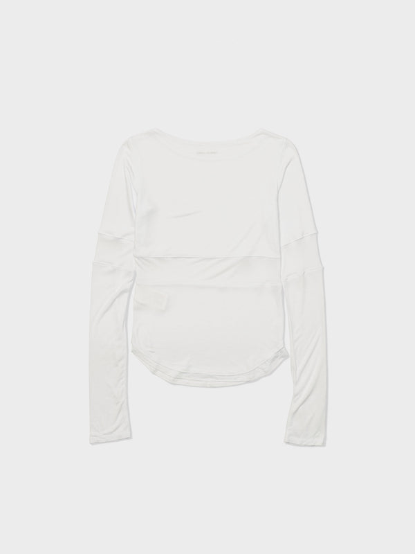 White Corset Point Sleeve Top