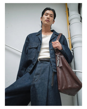 [LOW CLASSIC] / ☆ 25SS NEW LAYERED WRAP SKIRT PANTS / NAVY SNP---low classic---