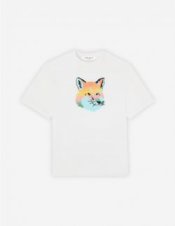 M Vibrant Fox Head Easy White Tshirt