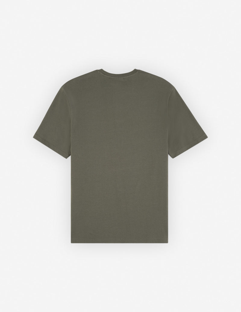 M Military Green Chillax Fox Regular Tshirt